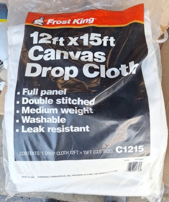Canvas Drop Cloth  1 Size 12 X 15 Feet. made in USA