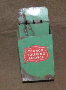 Vintage Metal TEXACO TOURING SERVICE Gas Oil Service Station Map Holder
