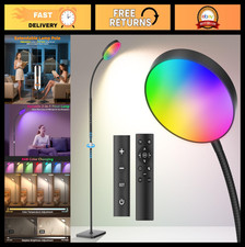 Adjustable Height LED Floor Lamp - Dimmable Gooseneck Standing Light for Living