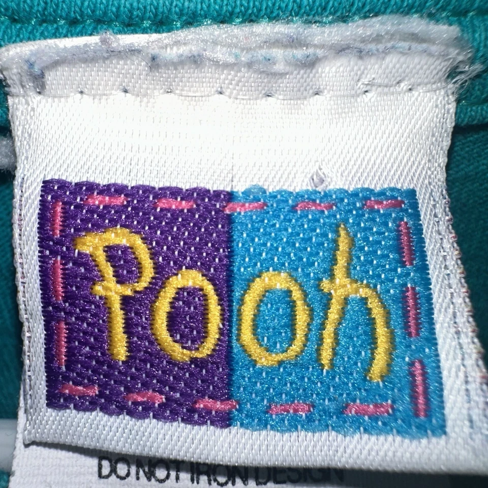 Camiseta vintage unisex Winnie The Pooh Bear Disney bordada verde azulado talla XXL Foto 4 de 4