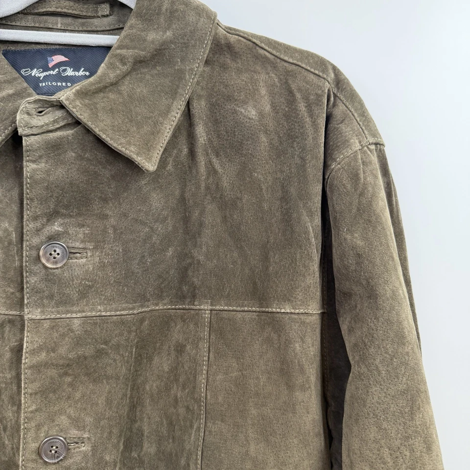 Newport Harbor Genuine Suede Washable jacket water repellant mens XL NWT brown - Image 2 of 4