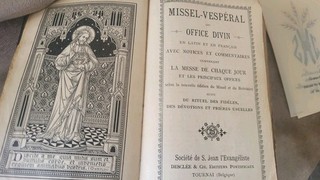 Missel vesperal ou Office divin 1922 Latin/Francais Cuir 1400 Pages