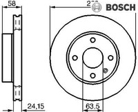 2X Bremsscheibe Bosch 0986478346 2 Bremsscheiben Vorderachse Vorne FüR Ford