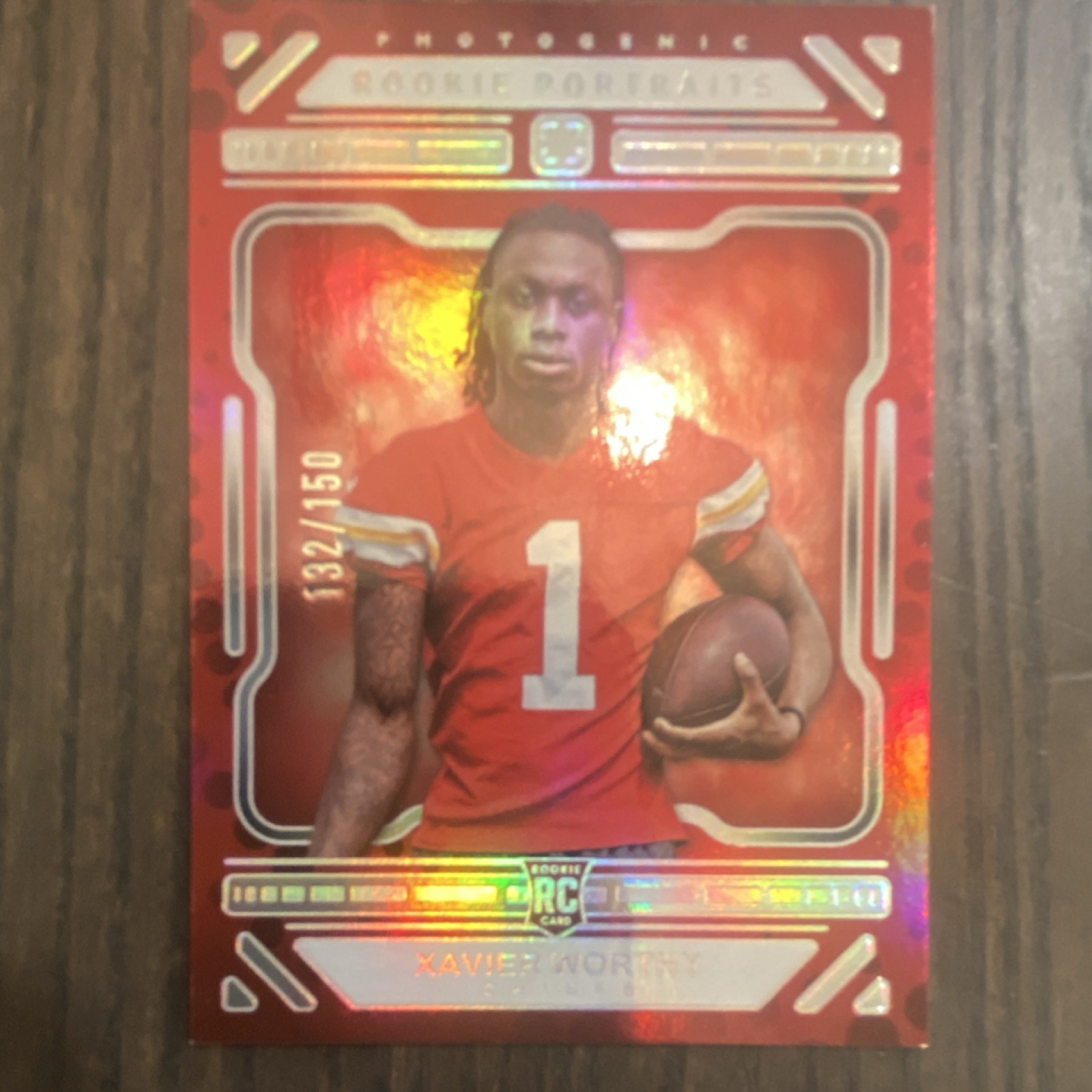 2024 Panini Photogenic Rookie Portrait Silver Xavier Worthy Chiefs #200 /150