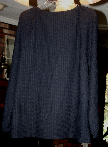 Ladies L/S Dark Blue XXL Pullover Top-PreOwned - Picture 3 of 6