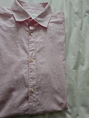 H&M Conscious Collection Pink Linen Shirt, slim Fit Size XL - Image 1 of 4
