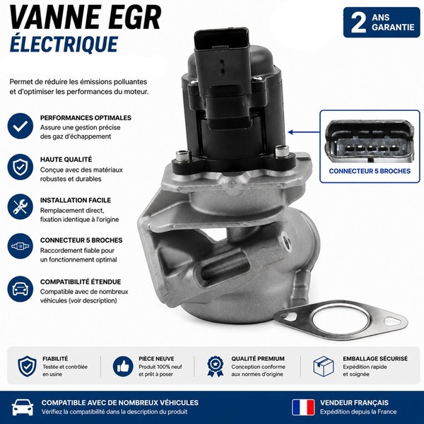 EGR Ventil Vorn FüR CitroëN C3 C4 C5 Peugeot 206 207 307 308 1.6 HDI 1618.NR-image