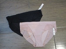 2-PACK SOMA MESH BIKINI PANTIES IN BLACK/HUSH SIZE LARGE