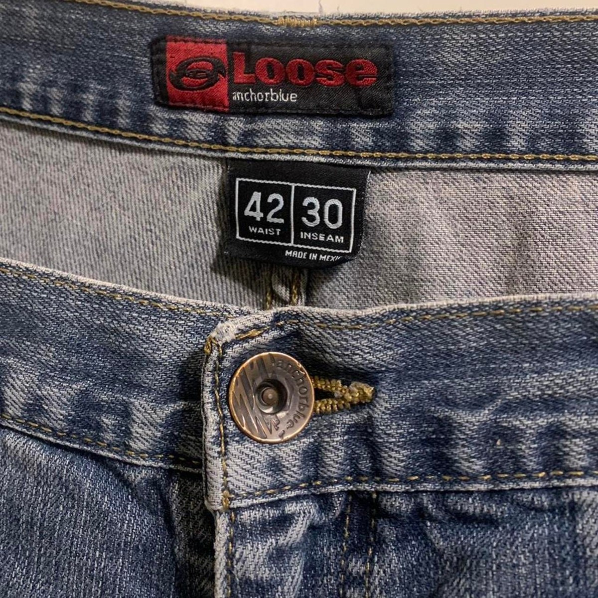Y2K Anchor Blue Beyond Baggy Denim Jeans | eBay