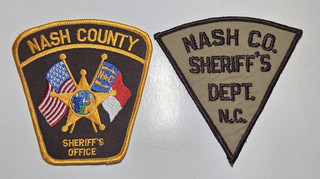 Lot of 2 Nash County Sheriff NC Police Patches Nashville North Carolina