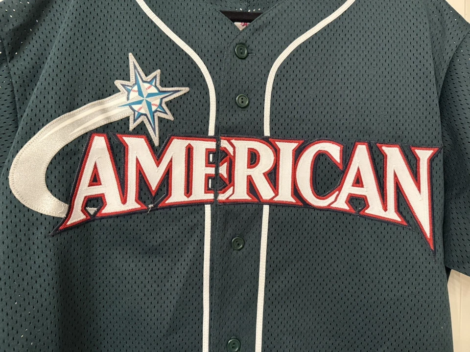 Camiseta Pudge Rodríguez 2001 MLB All-Star Game XL Majestic autêntica — Rara - Imagem 2 de 4
