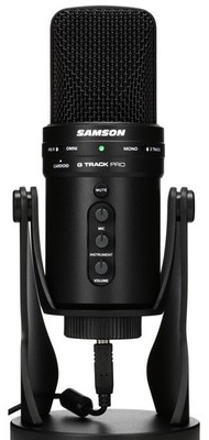 Samson G-Track Pro USB Condenser Microphone w/ Audio Interface + Stand + Cable