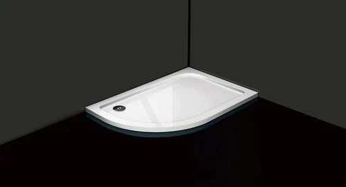 1000mm x 900mm Left Hand Shower Tray Offset Quadrant - 30mm Low Profile + Waste