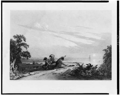 First ship,Christopher Columbus,discovery,Indians,Joshua Shaw,J Sartain,1800s