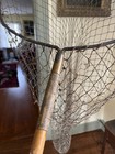 Antique Hand Tied Fishing Landing Net Steel Hoop In Brass,Bamboo Handle Pre 1920 — photo 2