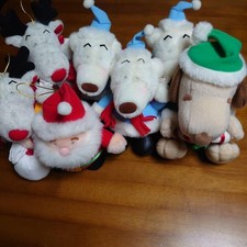 Various Christmas stuffed animals