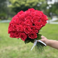 36Pcs Realistic Silk Roses Bulk Artificial Flowers for Wedding Bouquet DIY Decor