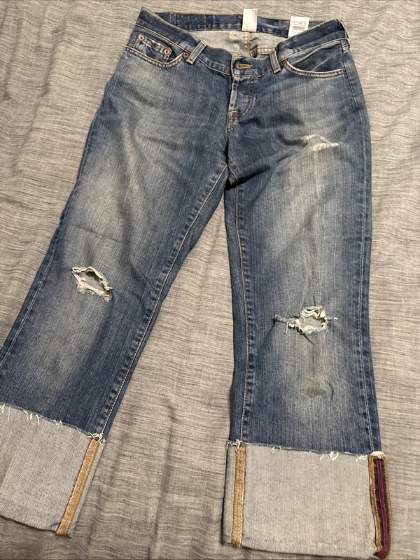 Lucky Brand Button Up spring Cropped Jeans Women’s Size 6/28
