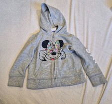 Gap Disney Minnie Mouse Grey Full Zip Hoodie 4 Year Toddler 4T 