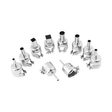 Heat Guns Nozzles,10pcs/Set Heat Guns Nozzle Kit,Stainless Steel Hot Air Sold...