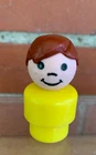 VINTAGE FISHER PRICE LITTLE PEOPLE BROWN HAIRED BOY
