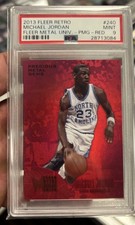 2011 Fleer Retro Precious Metal Gems Red Michael Jordan Psa 9 Mint