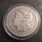 1891 Philidelphia Mint Silver Morgan Dollar Fine Condition In Capsule 90%silver