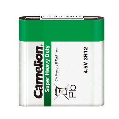 3R12 Zink-Kohle-Batterie 4,5 Volt Flachbatterie Super Heavy Duty Shrink Camelion