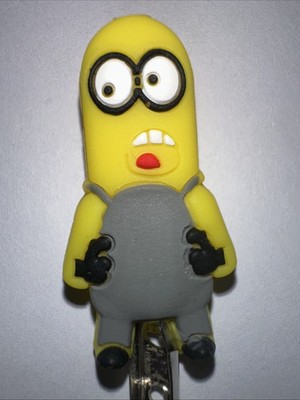 Yellow / Gray Minion Roach Clip 3'' - 3D Silicone