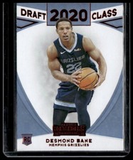 2020-21 Panini Contenders #20 Desmond Bane 2020 Draft Class Contenders Red