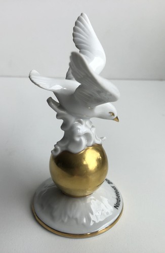 Gerold Weißer Porzellan Vogel auf Goldkugel 12 cm - Bild 4 von 14
