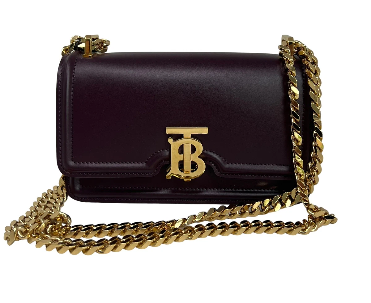 Burberry Mini TB Monogram Leather Crossbody Bag