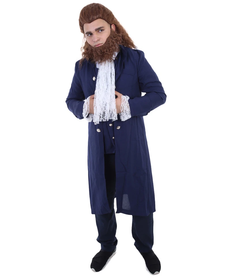 Peluca Wave Barba Azul Traje para Cosplay La Bella La Bestia Príncipe Adam HC-068 HM-175 Foto 3 de 4