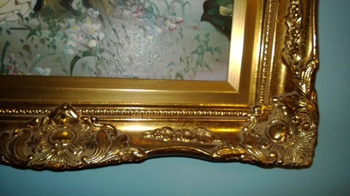 VINTAGE ORIGINAL JAPANESE OIL PAINTING ON CANVAS Japanese Woman "SIGNED, FRAMED - Picture 4 of 8