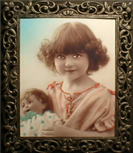 Haunted Spooky Photo "Eyes Follow You" Girl and Doll
