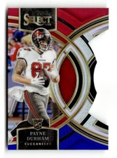2023 Panini Select - Premier Red Blue Prizm Die-Cut #155 Payne Durham (RC)