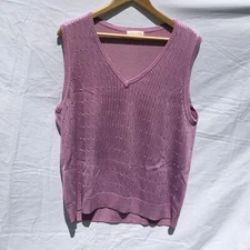 pink lightweight knit vest