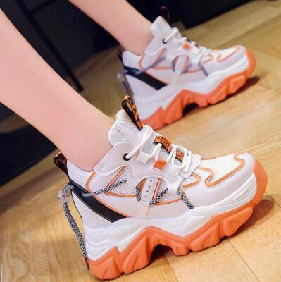Women's Sneakers Sport Casual Breathable Platform Lace Up Wedge Heel Shoes  New
