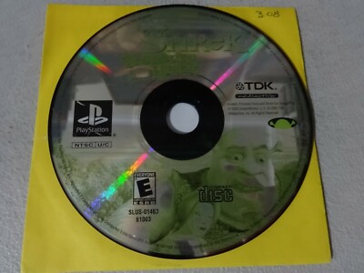 Shrek Treasure Hunt Sony Playstation One PS1 PSX Game Disc Only Free Ship
