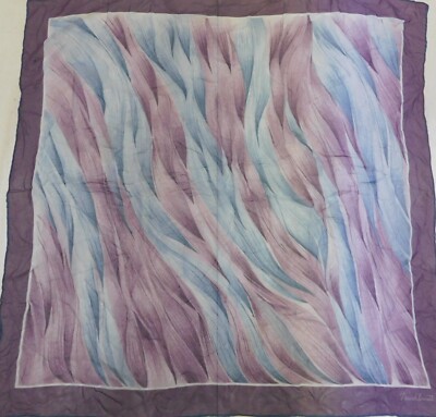 Foulard 100% Pure Silk Vintage Woman Daniel Laurent (204) 86Cm X