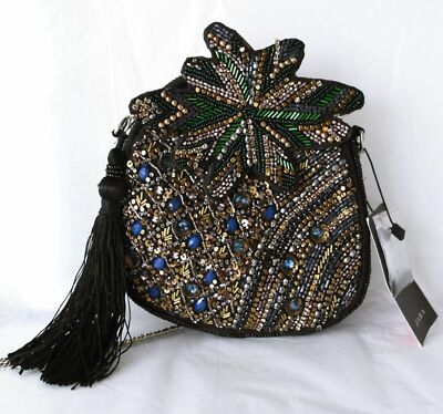 ZARA HANDMADE PERLEN VERZIERT ANANAS KLEINE CROSSBODY