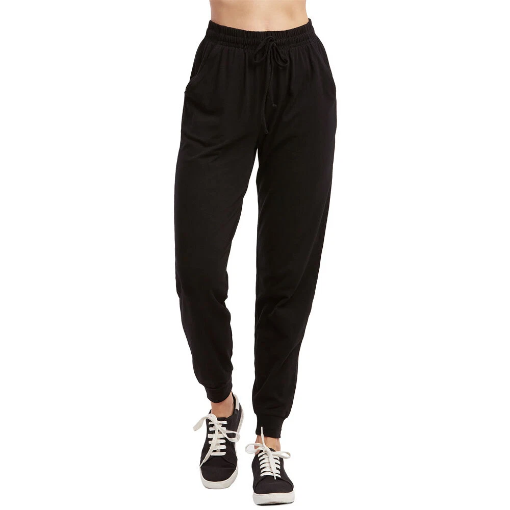 Mujer Pantalón de Chándal Atlético Pantalones Atletismo Ejercicio Deporte  Negro