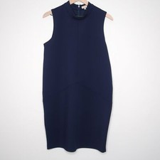 Cremieux Womens Sleeveless Dress Size Medium Blue Shift 50s 60s Office Career