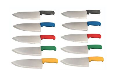10'' Chef Knife Choose Your Color - Razor Sharp Commercial Kitchen Cutlery - C...