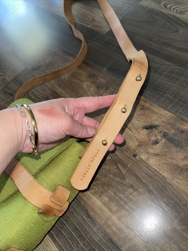 Adele Stoll Shiloh in Green Brown minimalist German Wool Felt Bag-READ - Picture 24 of 24