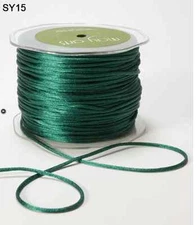 2mm Satin String - May Arts - SY15 - Green - 7 Yards