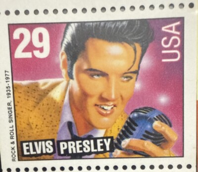 1992 ELVIS PRESLEY STAMP ROCK & ROLL SINGER US 29 CENT SINGLE UNUSED ...