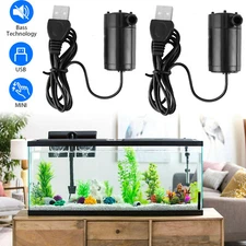 2PCS Micro Submersible Mini Water Pump for Fish Tanks Aquarium Fountain DC Motor