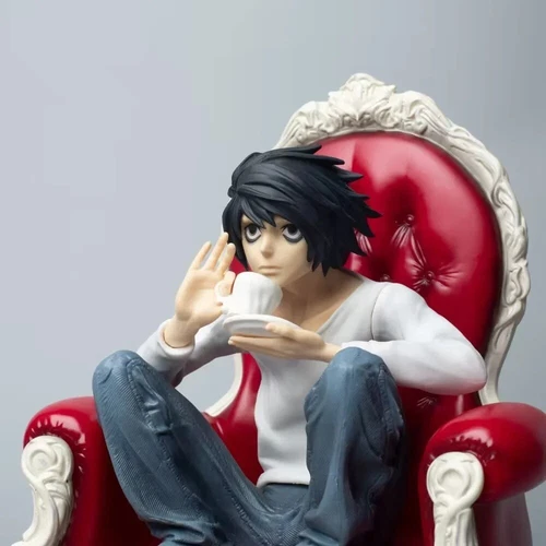 Anime DEATH NOTE L·Lawliet Action Figures PVC Sitting Posture Model Toy Statues - Picture 6 of 9