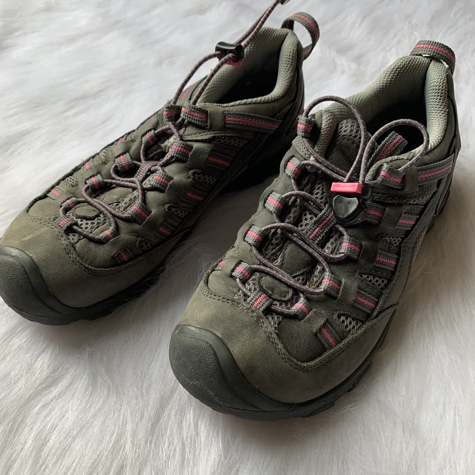 Scarpe da trekking KEEN Alamosa impermeabili comode sneaker da passeggio grigio rosa taglia 5 donna